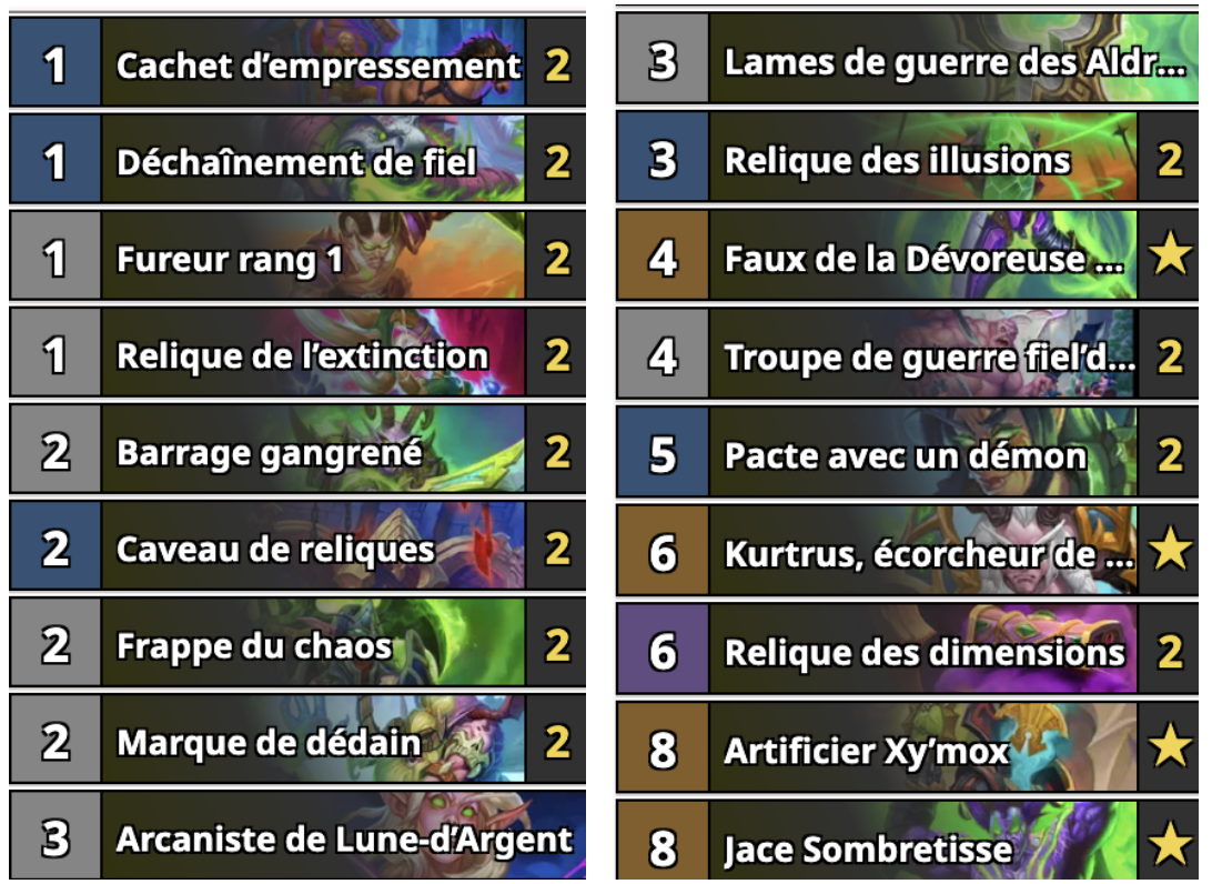 Hearthstone Tier list des meilleurs decks de la marche du roi